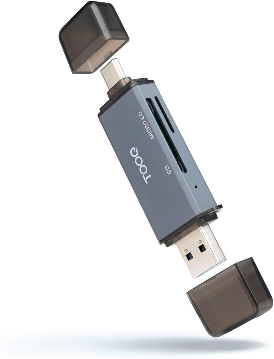 Leitor de Cartões Externo TooQ TQR-3001G/ USB 3.0 e USB Tipo-C