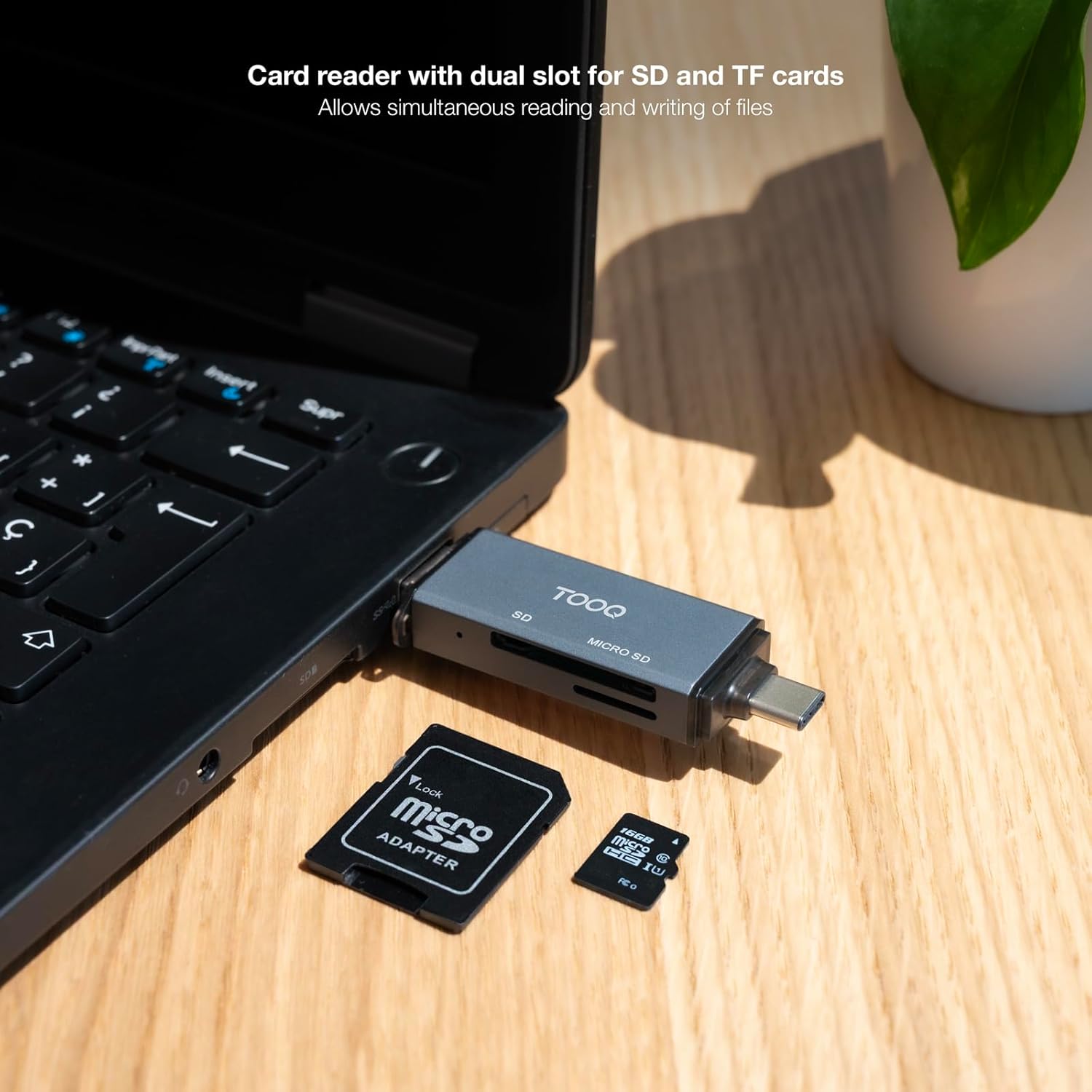 Leitor de Cartões Externo TooQ TQR-3001G/ USB 3.0 e USB Tipo-C - Imagem 4