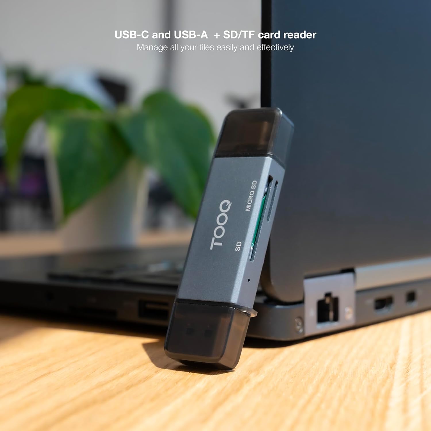 Leitor de Cartões Externo TooQ TQR-3001G/ USB 3.0 e USB Tipo-C - Imagem 2