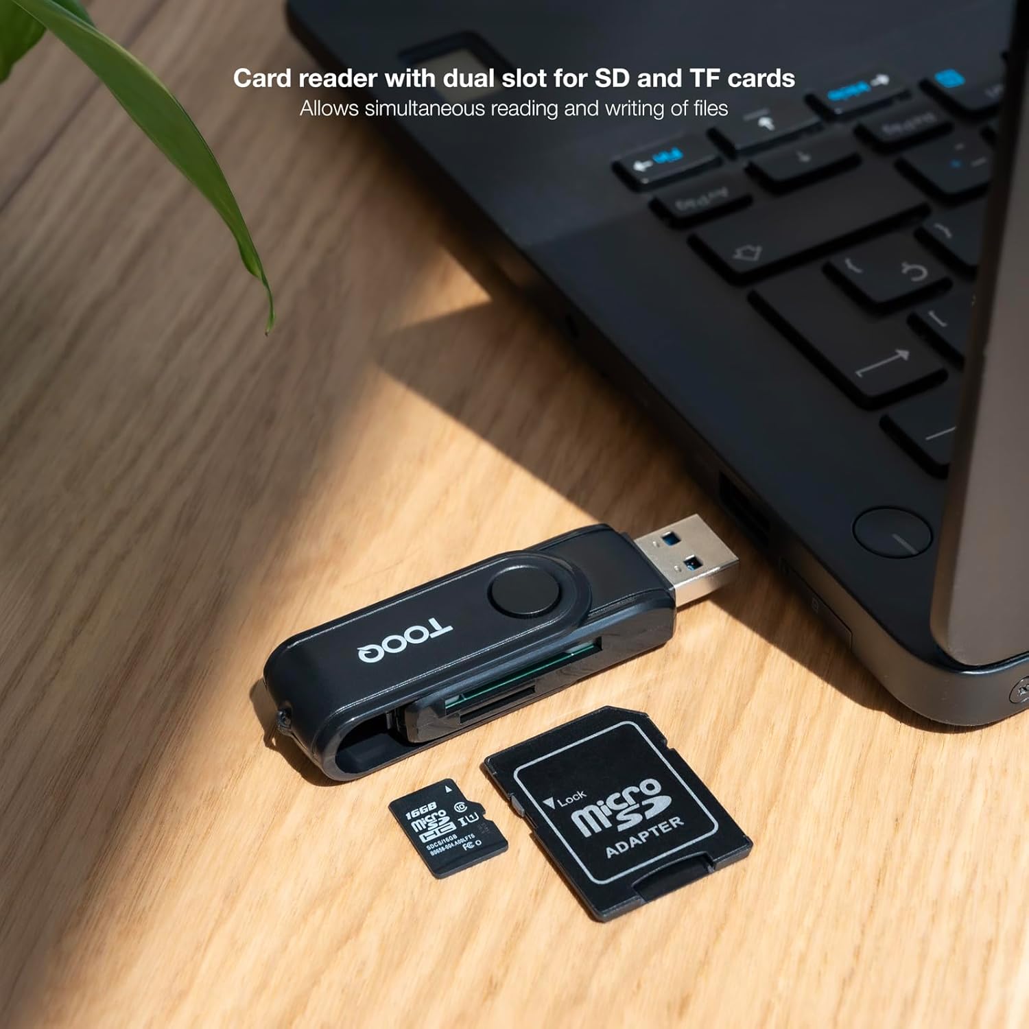 Leitor de Cartões Externo TooQ TQR-3003B/ USB 2.0 e USB Tipo-C - Imagem 4