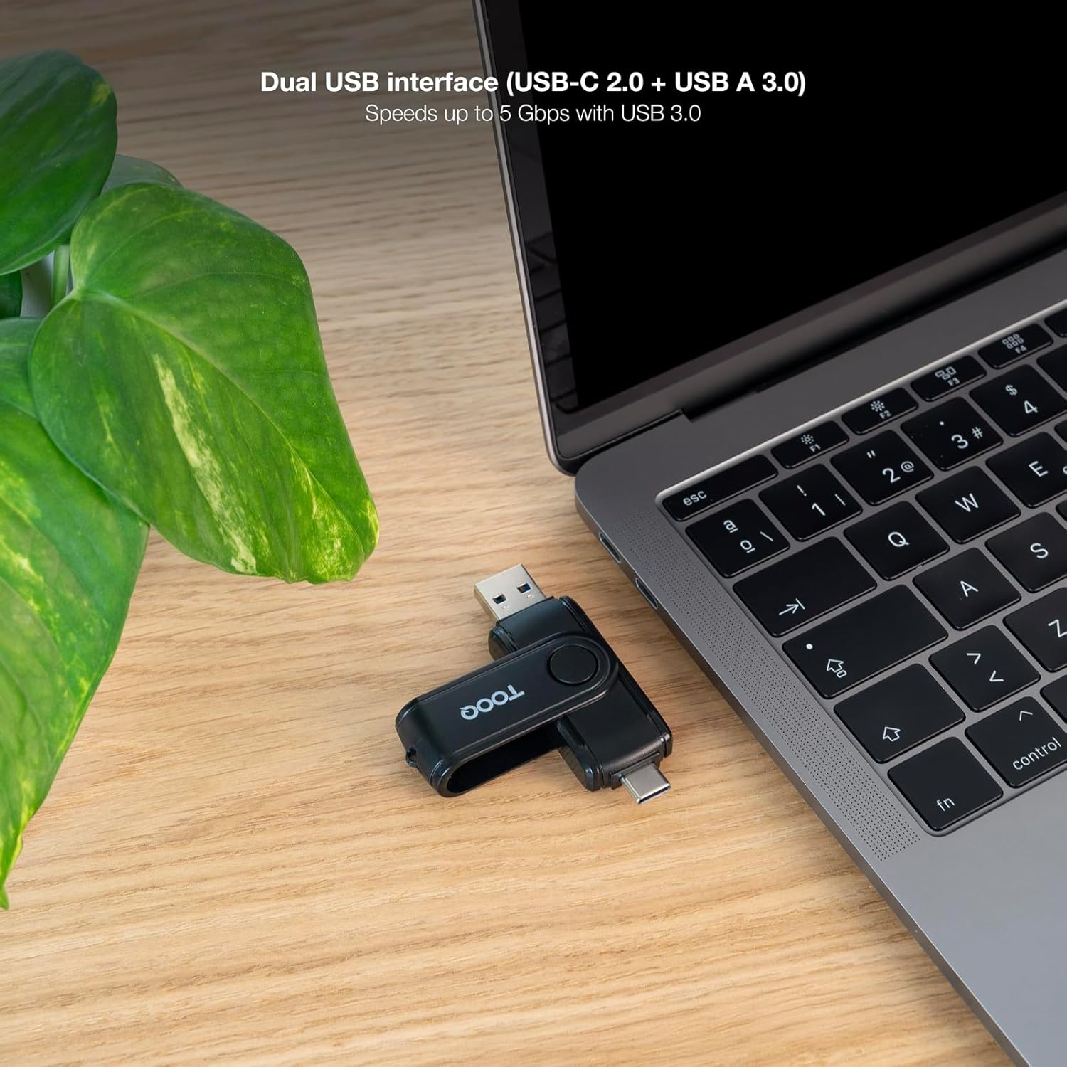 Leitor de Cartões Externo TooQ TQR-3003B/ USB 2.0 e USB Tipo-C - Imagem 3