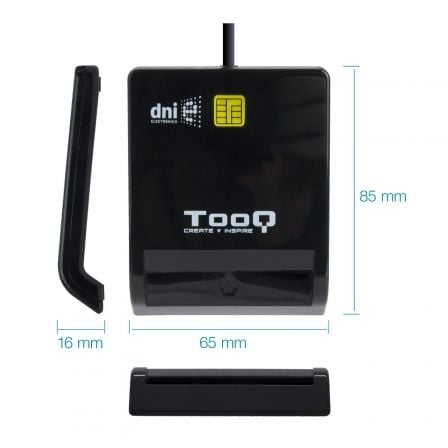 Leitor de CC TooQ TQR-210B/ USB 2.0/ Preto - Imagem 2