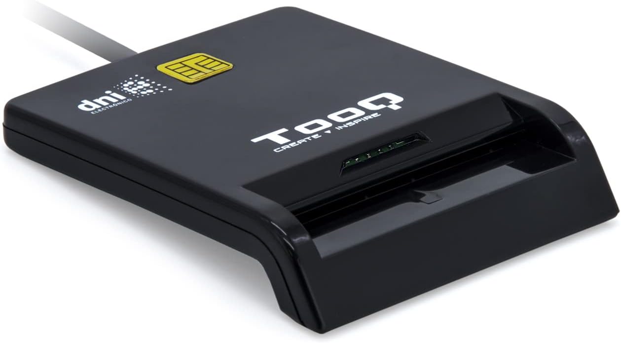 Leitor de Cartão de Cidadão TooQ TQR-211B/ USB Tipo-C/ Preto