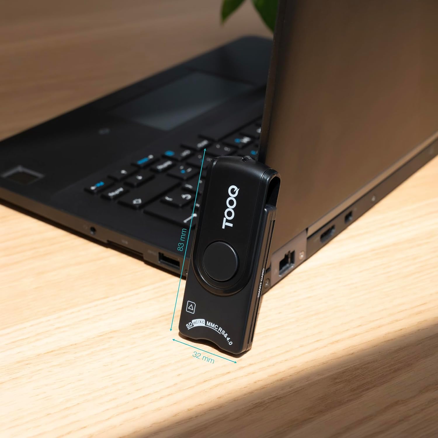 Leitor de Cartão de Cidadão, Cartões Inteligentes, SD e MicroSD TooQ TQR-3012B/ USB 2.0/ Preto - Imagem 2