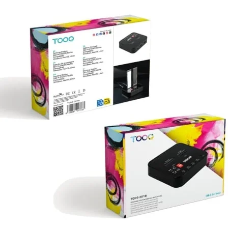 Docking Station TooQ TQDS-201B para SSD M.2 NVMe/SATA Dual Bay USB-C 3.2 Gen 2 10Gbps RAID Clone Preto - Imagem 5