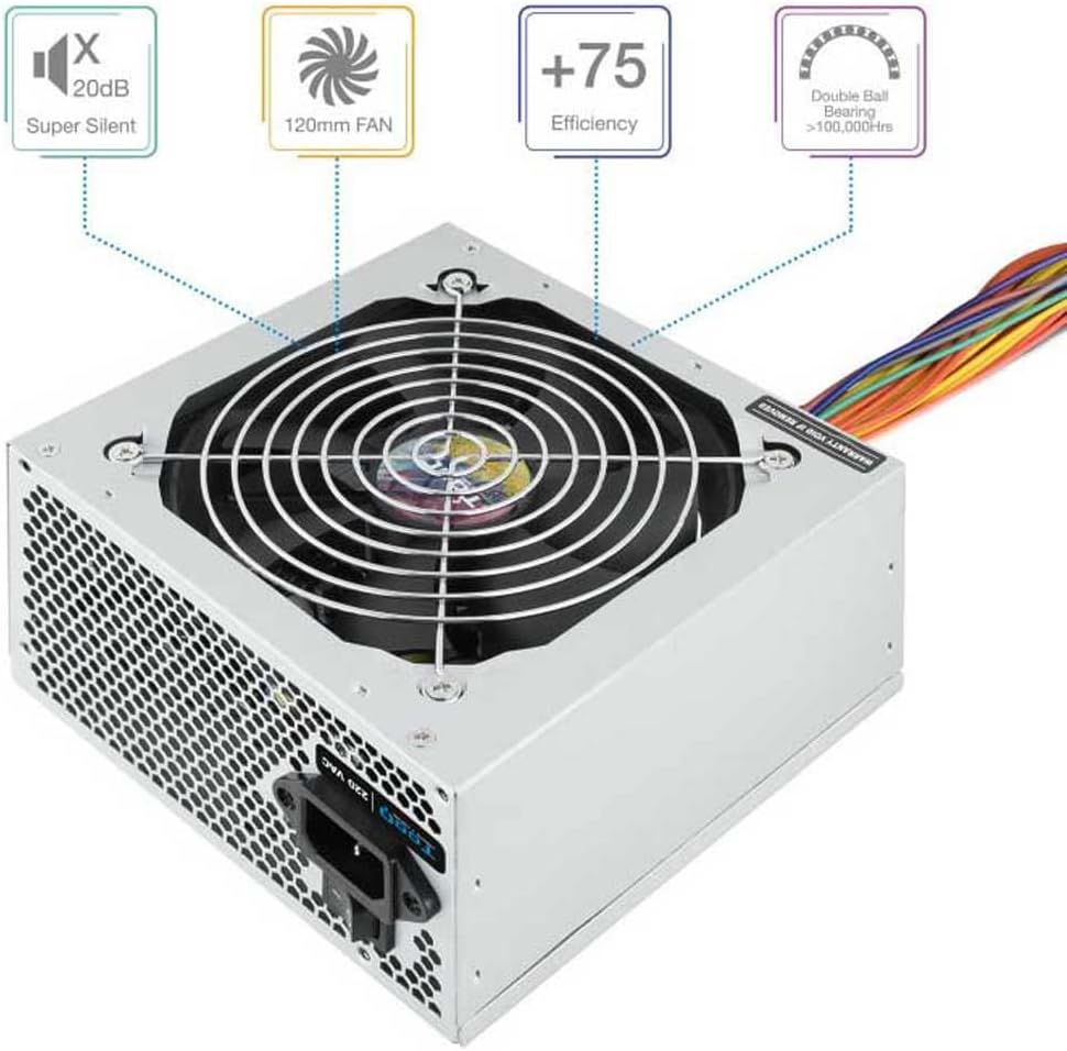 Fonte de Alimentação TooQ TQAPOLO-500SP/ 500W/ Ventoinha 12cm - Imagem 3