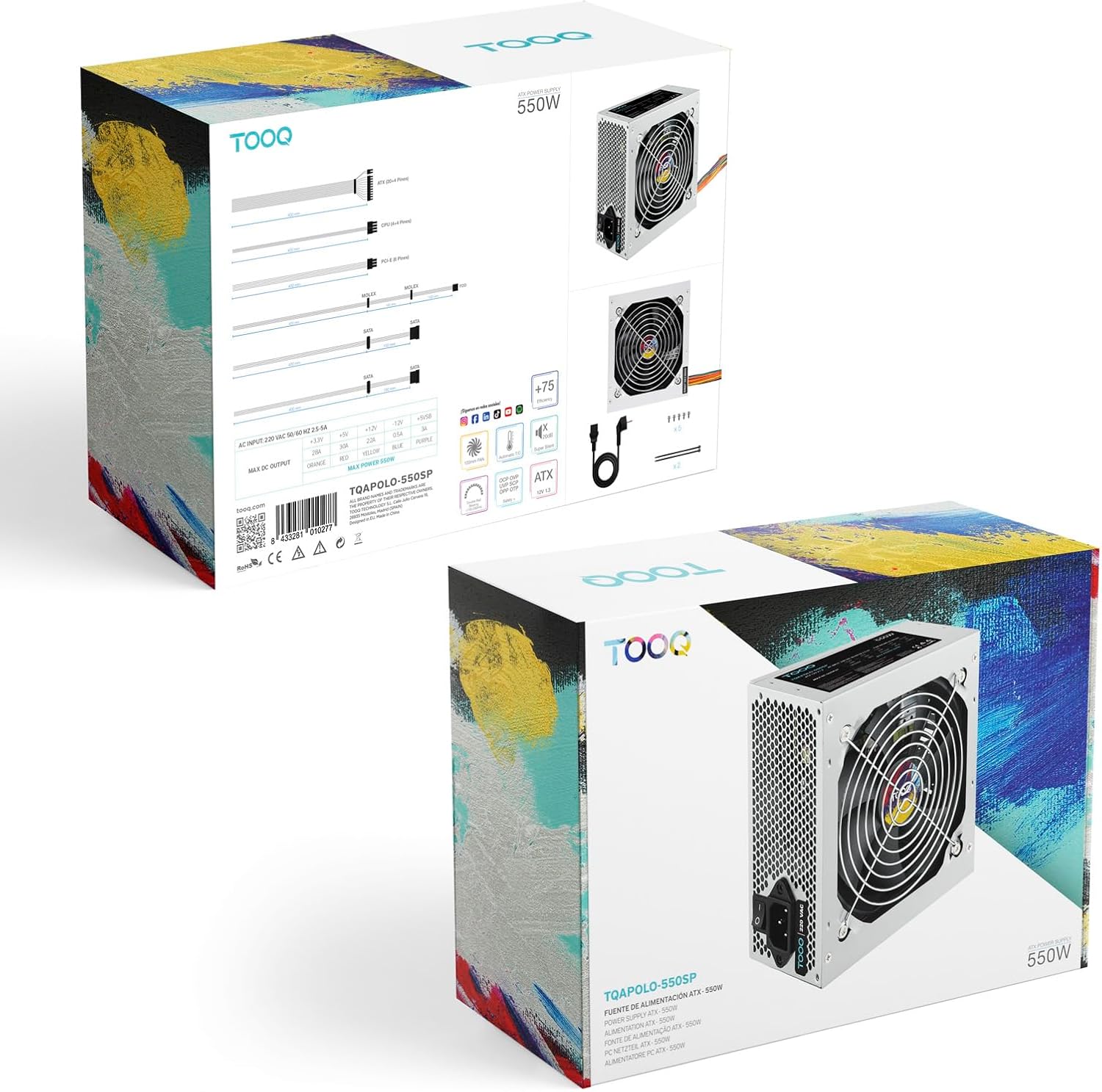 Fonte de Alimentação TooQ TQAPOLO-550SP/ 550W/ Ventoinha 12cm - Imagem 7