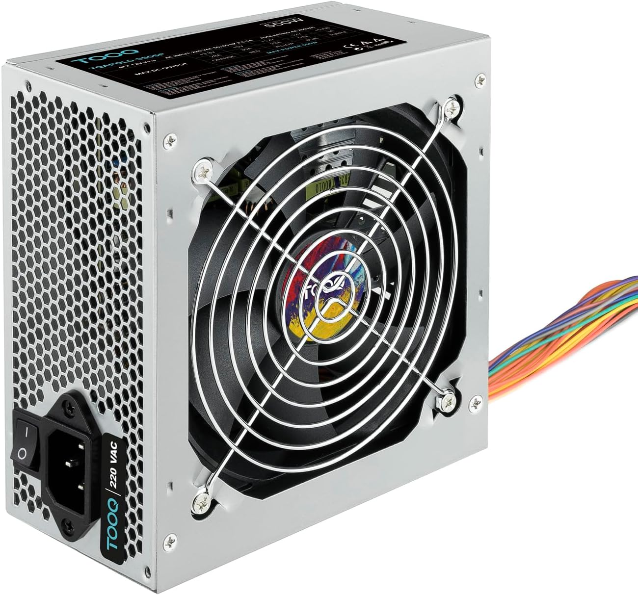 Fonte de Alimentação TooQ TQAPOLO-550SP/ 550W/ Ventoinha 12cm