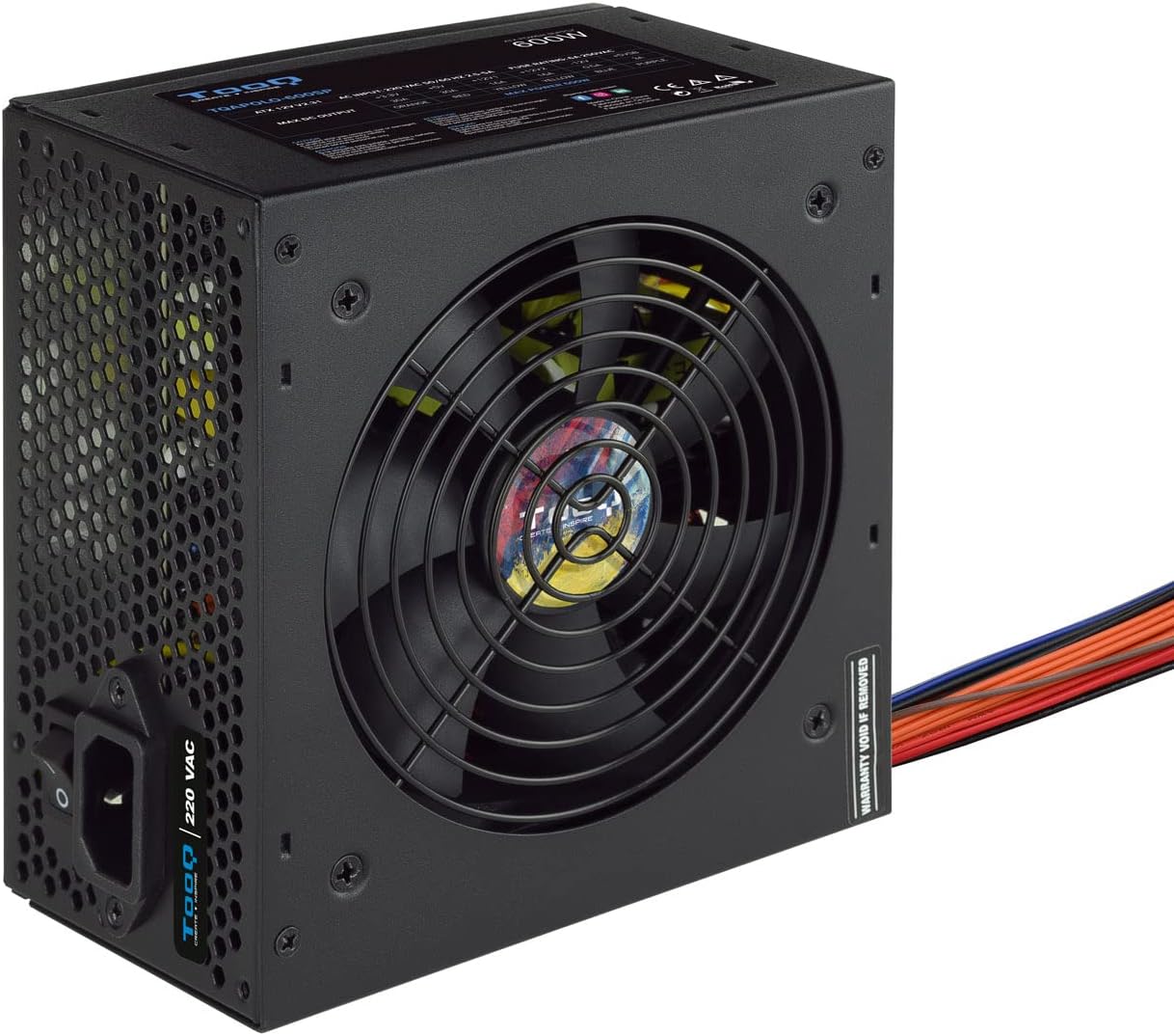 Fonte de Alimentação TooQ TQAPOLO-600SP/ 600W/ Ventoinha 14cm - Imagem 1