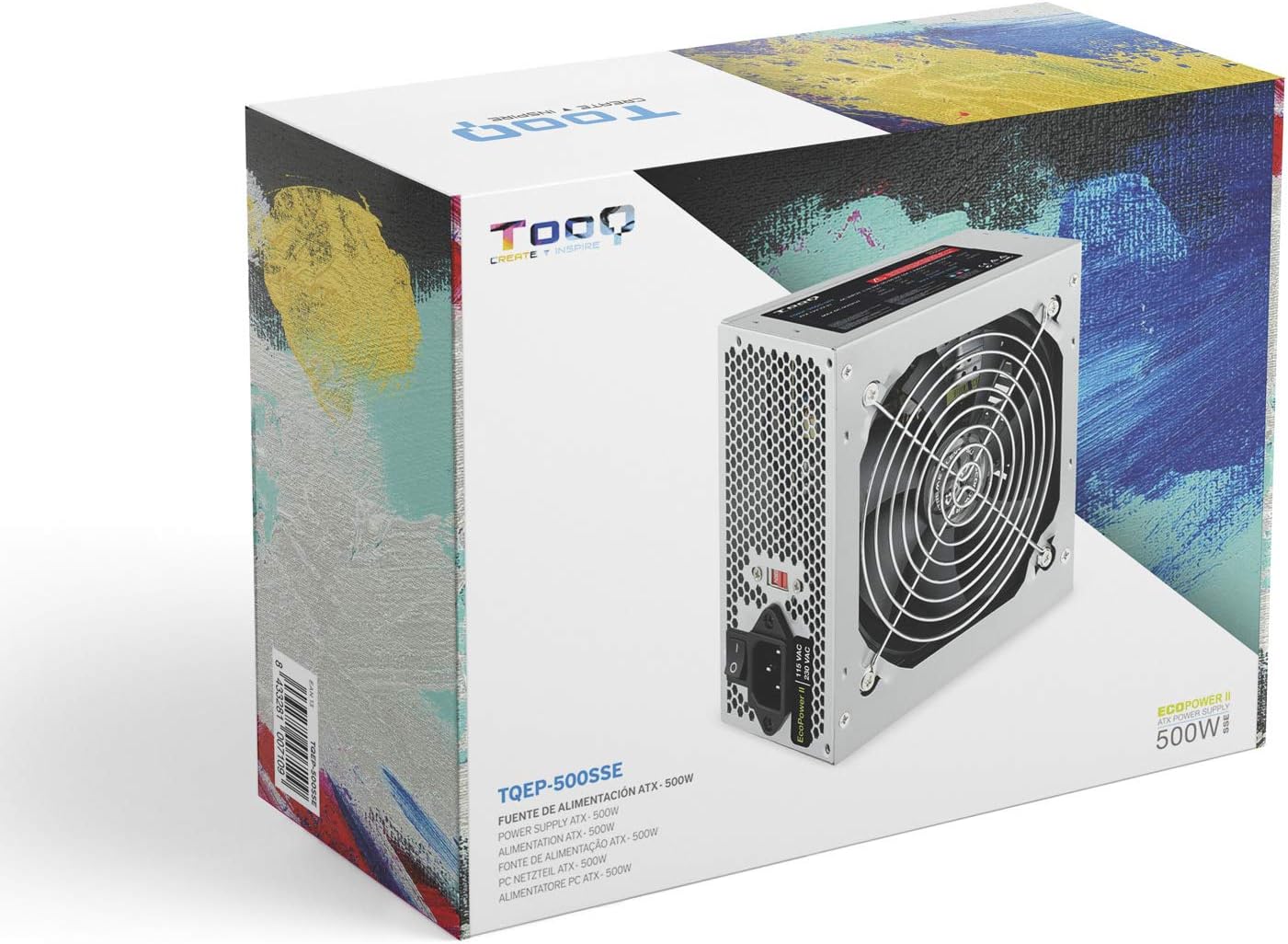 Fonte de Alimentação TooQ TQEP-500SSE/ 500W/ Ventoinha 12cm - Imagem 7