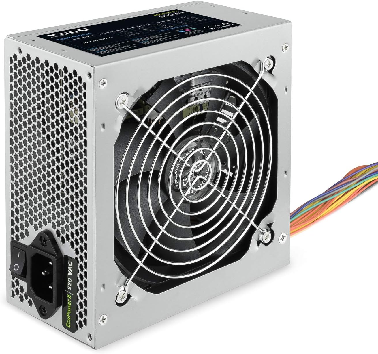 Fonte de Alimentação TooQ TQEP-500SSE/ 500W/ Ventoinha 12cm