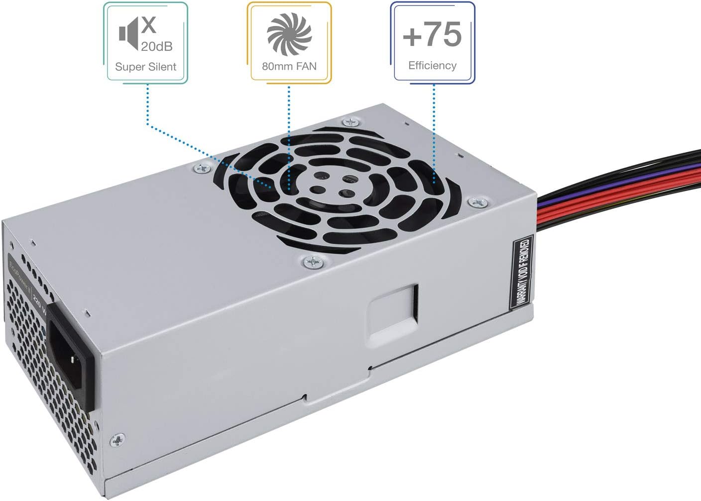 Fonte de Alimentação TFX TooQ TQEP-TFX500S-O/ 500W/ Ventilador 8cm - Imagem 2