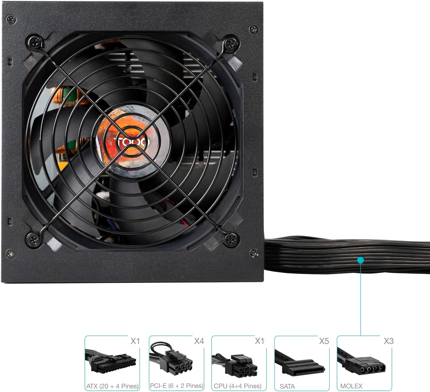 Fonte de Alimentação TooQ TQHELIOS-750SP/ 750W/ Ventilador 12cm/ 80 Plus Bronze - Imagem 3