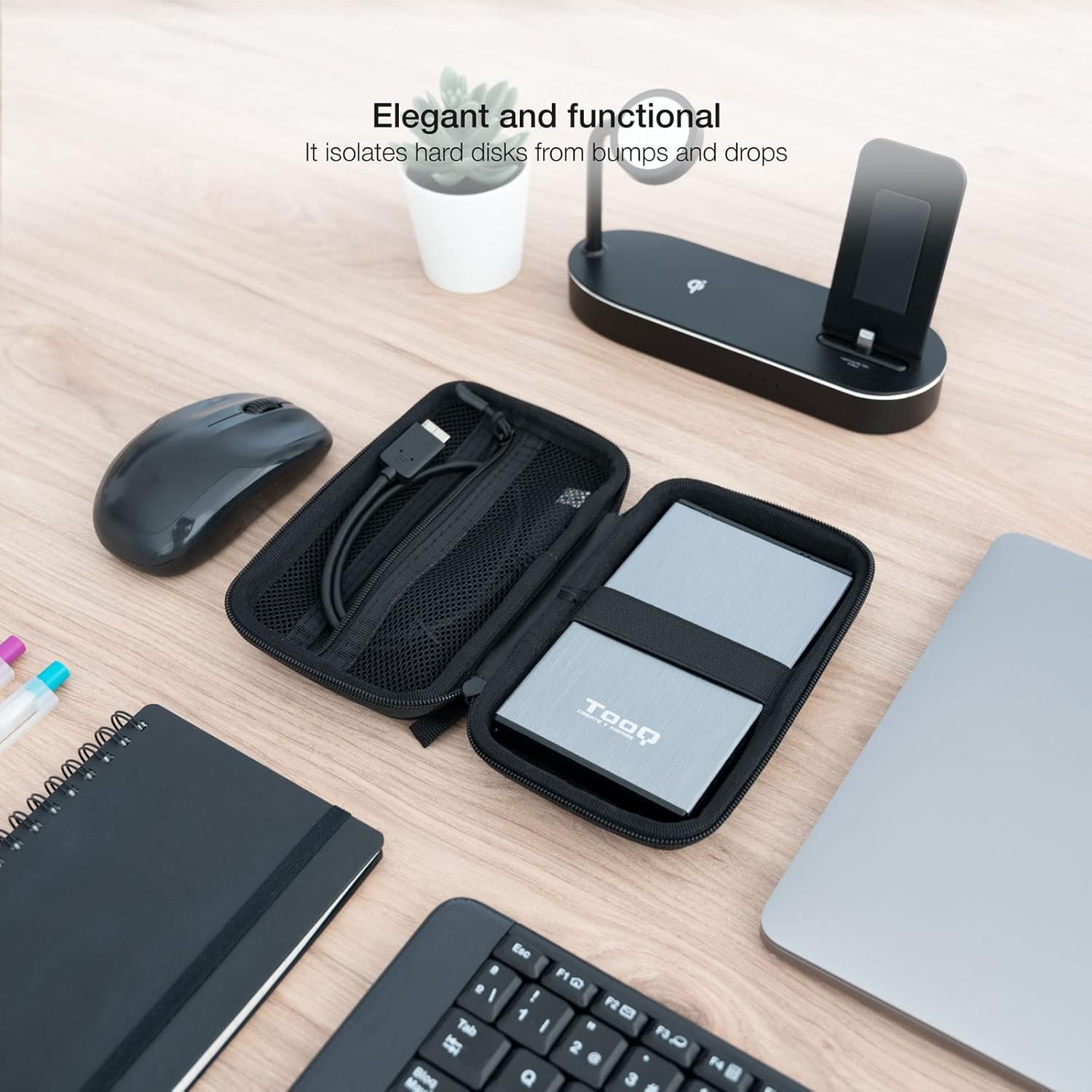 Capa para Disco Externo de 2.5" TooQ TQBC-E2503B/ Preto - Imagem 3