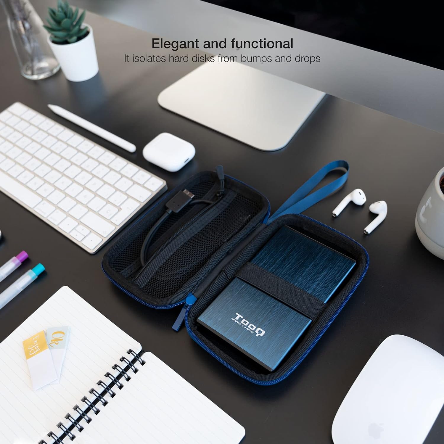Mala para Disco Externo de 2.5" TooQ TQBC-E2503PB/ Azul Pacífico - Imagem 3