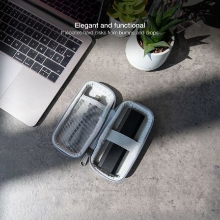 Bolsa para Caixa Externa M.2 TooQ TQBC-M201G Rígida com Organizador de Cabos Cinzento - Imagem 3