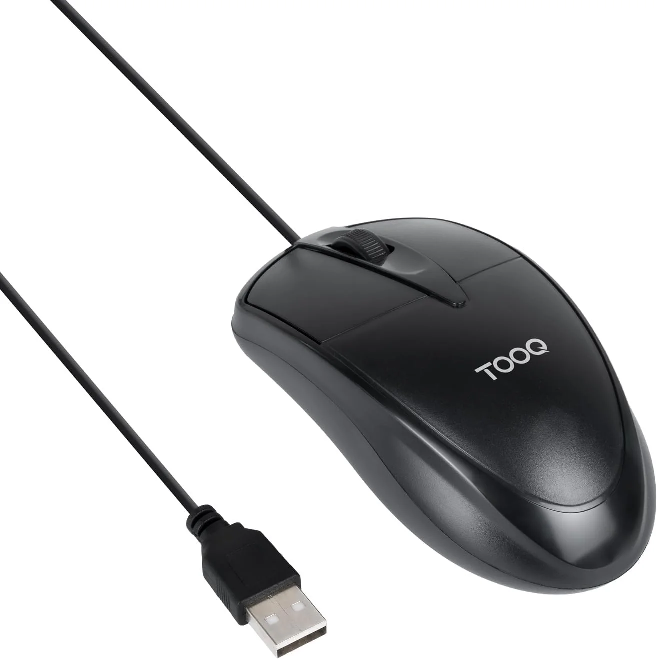 Rato Ótico TooQ TQM-1001-B Com Fio 1000 DPI 3 Botões Preto