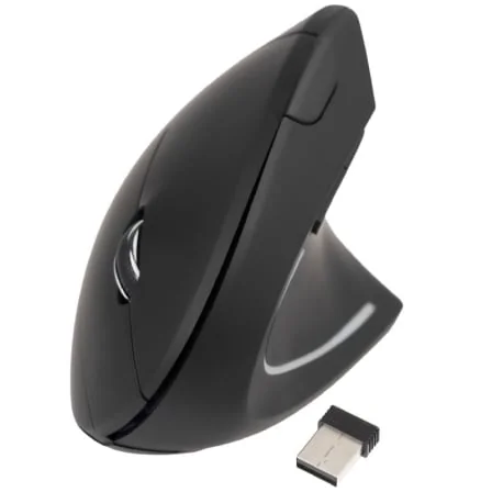 Rato Sem Fios Vertical TooQ TQMWG-1104-B Ergonómico 3200 DPI 6 Botões 2.4GHz Preto