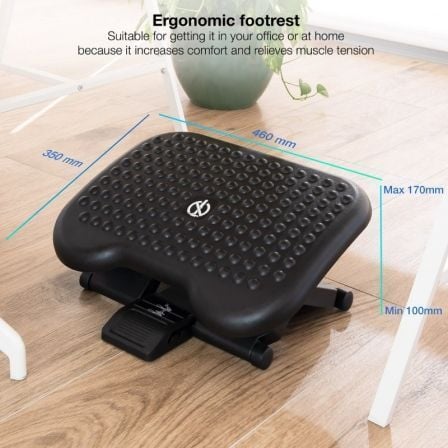Apoio de Pés Ajustável/Inclinável TooQ TQFR0603-B/ 460 x 340mm - Imagem 3