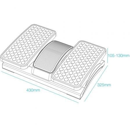 Apoio de Pés Ajustável/ Inclinável TooQ TQFR0605-B/ 430 x 320 x 105-130 mm - Imagem 3