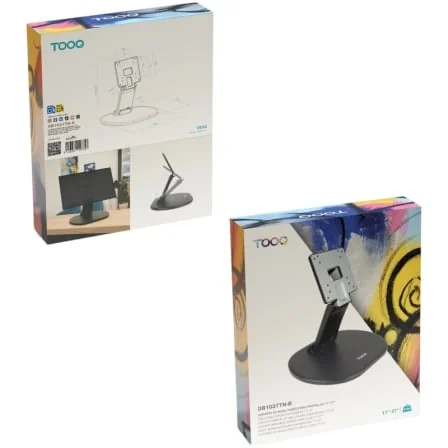 Suporte de Mesa e Parede para Monitor TooQ DB1027TN-B 17" a 27" VESA 6.5kg Inclinável Preto - Imagem 3