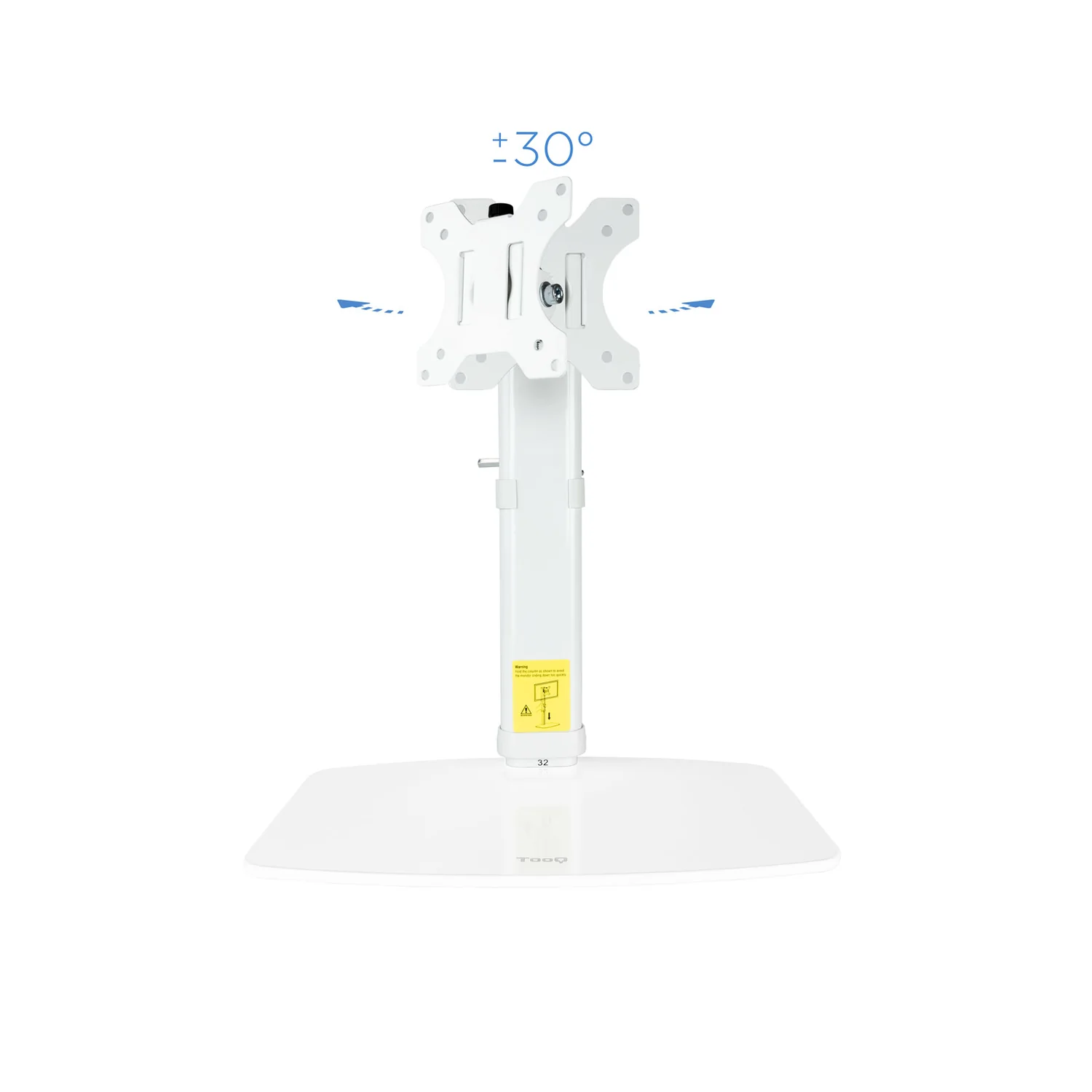 Suporte de Mesa para Monitor TOOQ DB1127TN-W 17"-27" VESA 75/100 até 6kg Ajustável Branco - Imagem 4