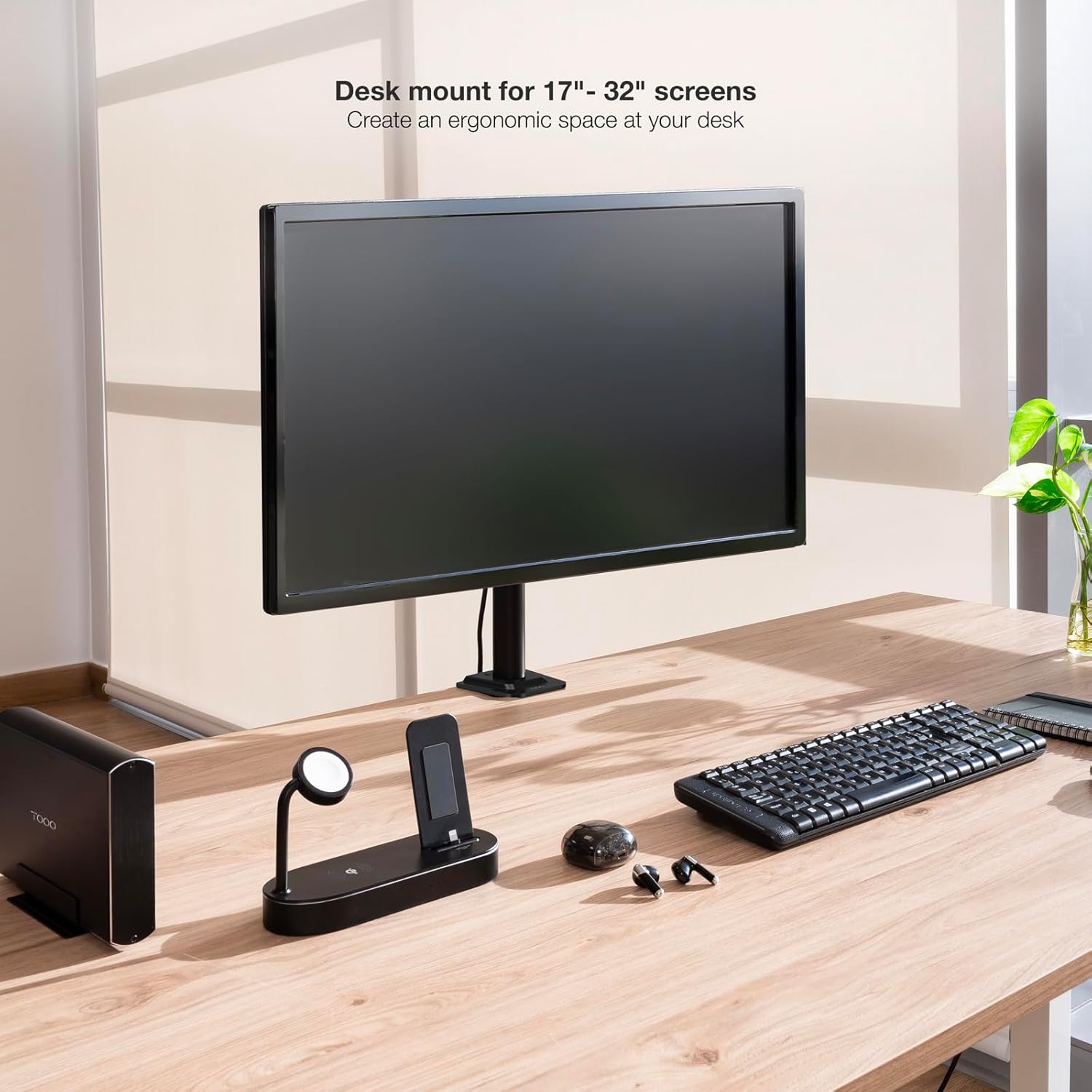 Suporte de Mesa para Monitor TooQ DB1130TN-B/ Rotativo/ Inclinável/ até 10kg - Imagem 4