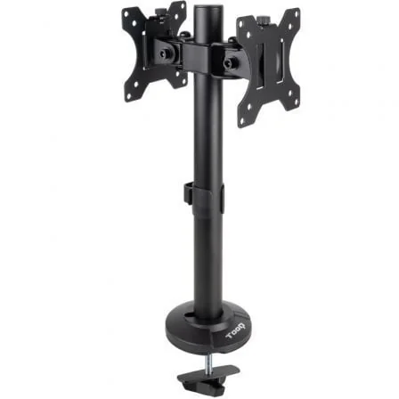 Suporte de Mesa para 2 Monitores TooQ DB1132TN-B 17"-32" VESA 75/100 até 8kg por Braço Inclinável Giratório Preto
