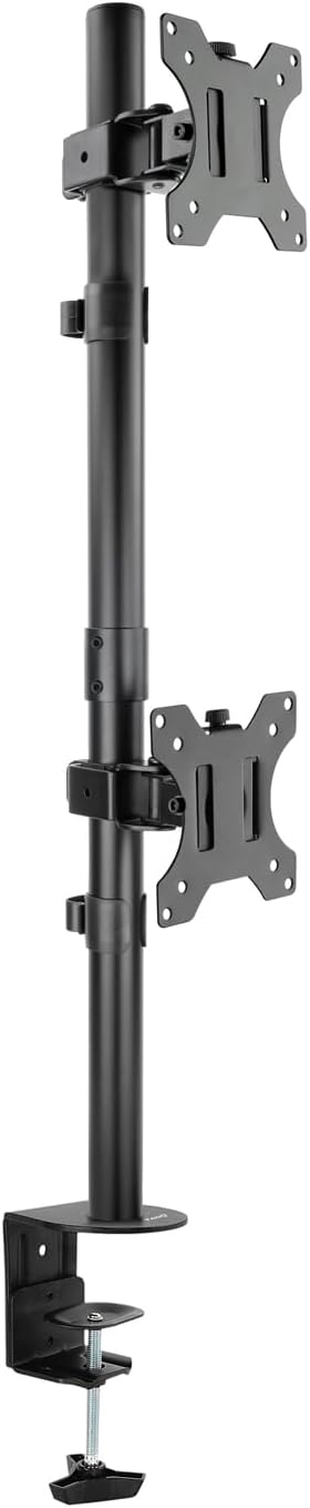 Apoio de Mesa para 2 Monitores TooQ DB1233TNV-B/ Giratório/ Inclinável/ até 8kg