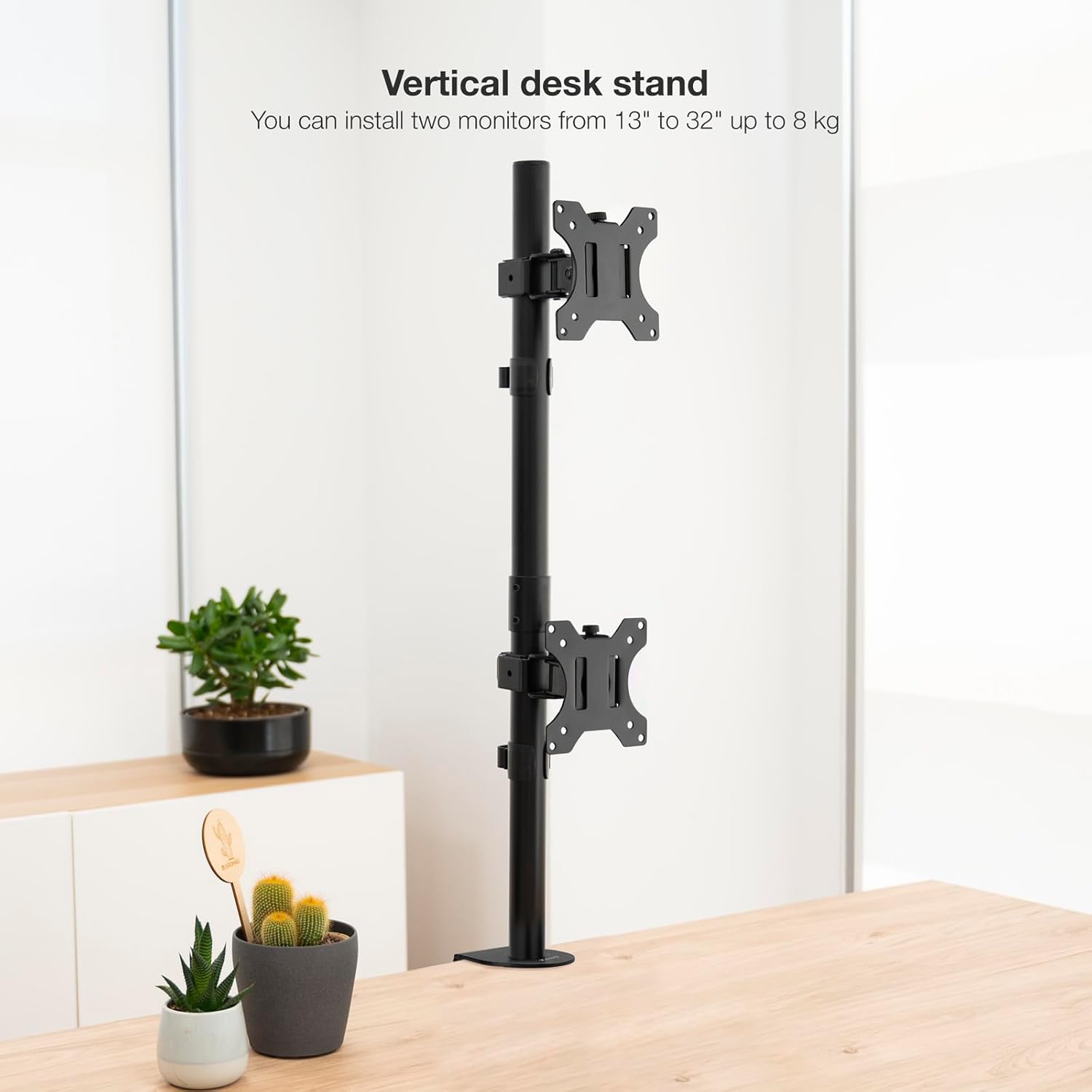 Apoio de Mesa para 2 Monitores TooQ DB1233TNV-B/ Giratório/ Inclinável/ até 8kg - Imagem 3