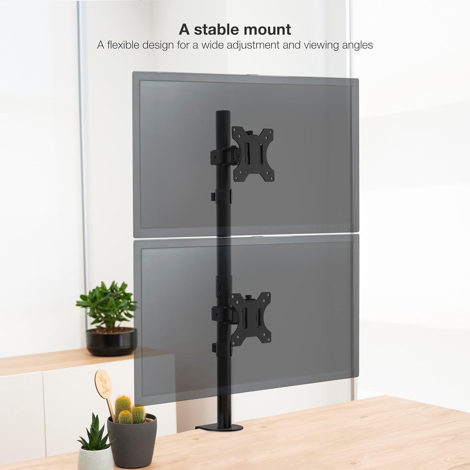 Apoio de Mesa para 2 Monitores TooQ DB1233TNV-B/ Giratório/ Inclinável/ até 8kg - Imagem 4