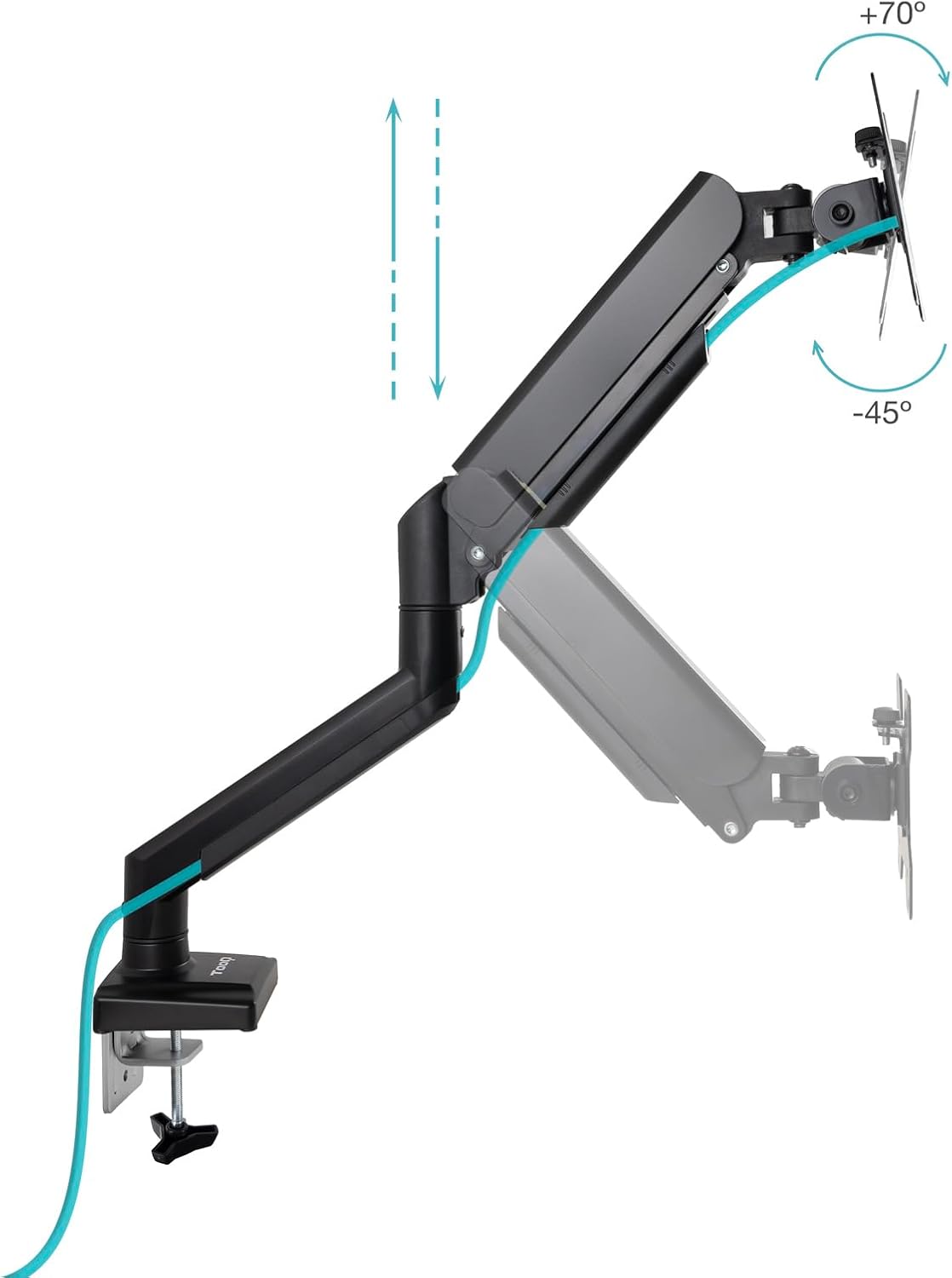 Suporte de Mesa para Monitor TooQ DB1334TNR-B/ até 10kg - Imagem 2