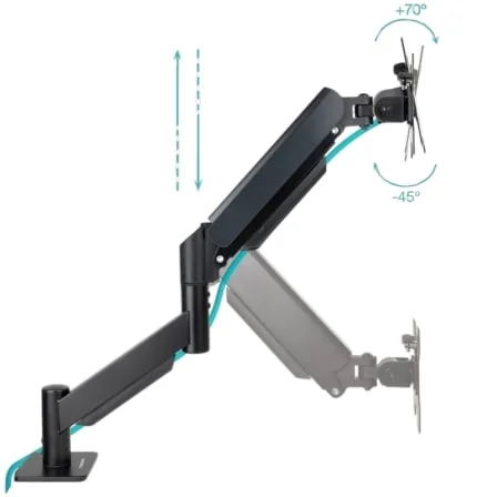 Suporte de Mesa para Monitor TooQ DB1340TNR-B 13" a 34" Braço com Pistão a Gás Até 10kg VESA Preto - Imagem 2