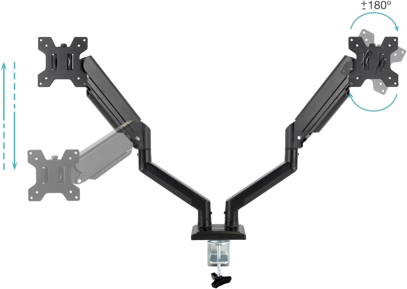 Suporte de Mesa para 2 Monitores TooQ DB1434TNR-B/ até 10kg - Imagem 3