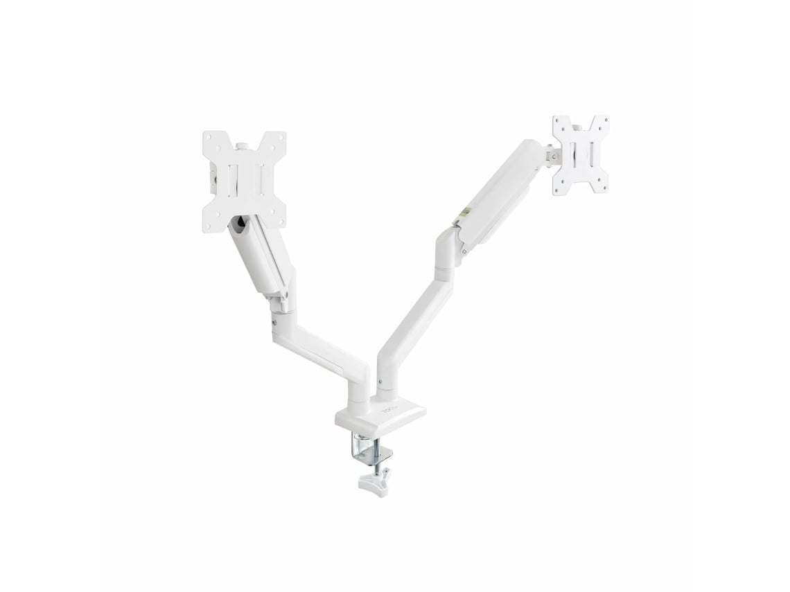 Apoio de Mesa para 2 Monitores TooQ DB1434TNR-W/ Rotativo/ Inclinável/ até 10kg