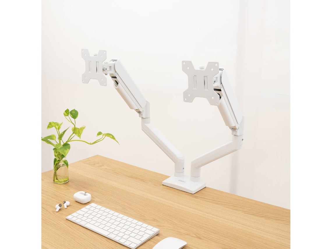 Apoio de Mesa para 2 Monitores TooQ DB1434TNR-W/ Rotativo/ Inclinável/ até 10kg - Imagem 6