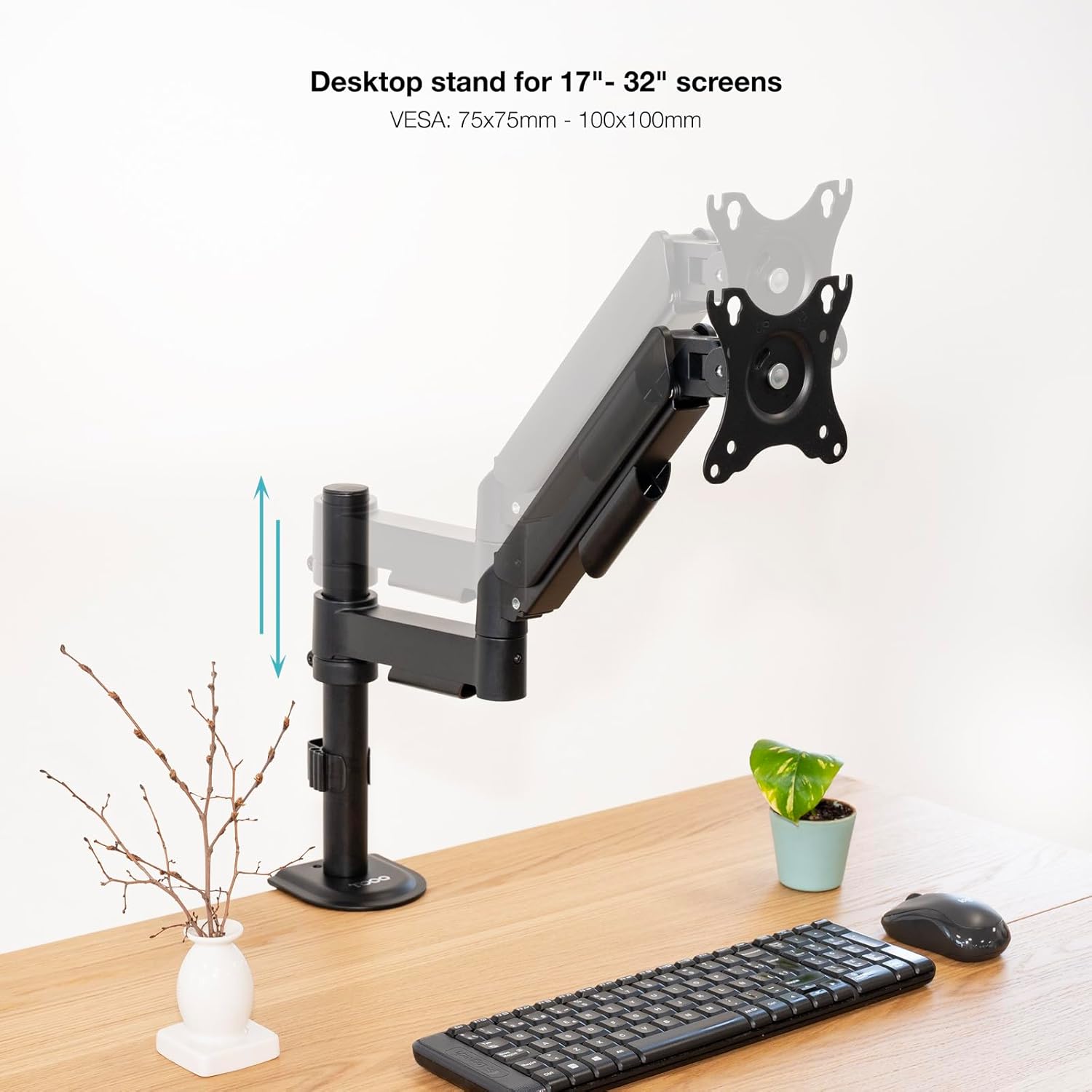 Suporte de Mesa para Monitor TooQ DB1532TNR-B/ Giratório/ Inclinável/ até 9kg - Imagem 2