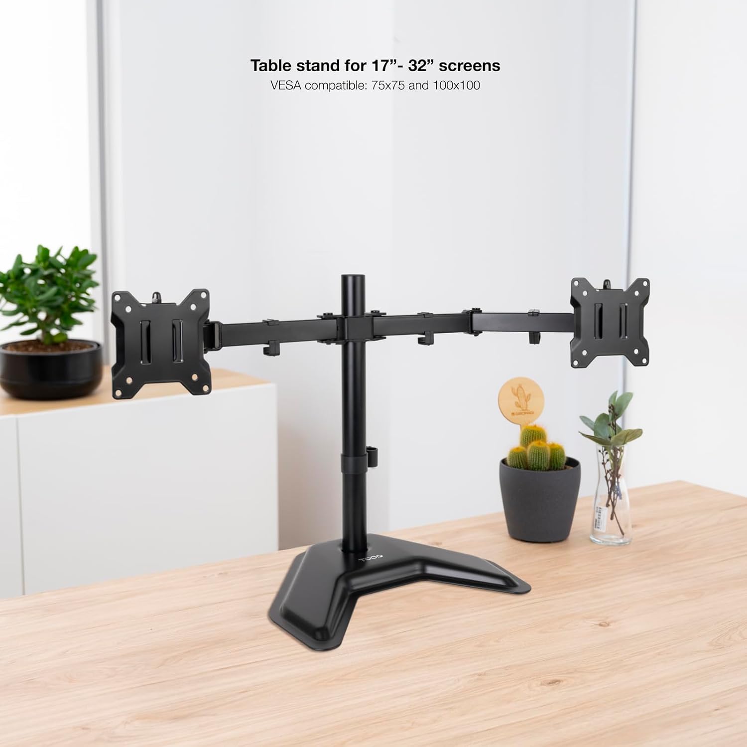 Suporte de secretária para 2 Monitores TooQ DB1702TN-B/ Giratório/ Inclinável/ até 9kg - Imagem 2