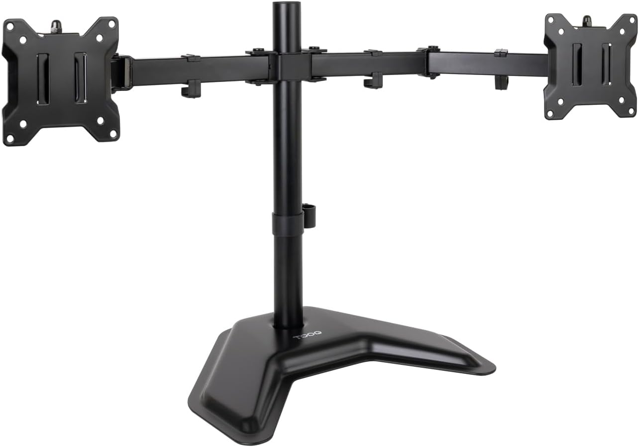 Suporte de secretária para 2 Monitores TooQ DB1702TN-B/ Giratório/ Inclinável/ até 9kg