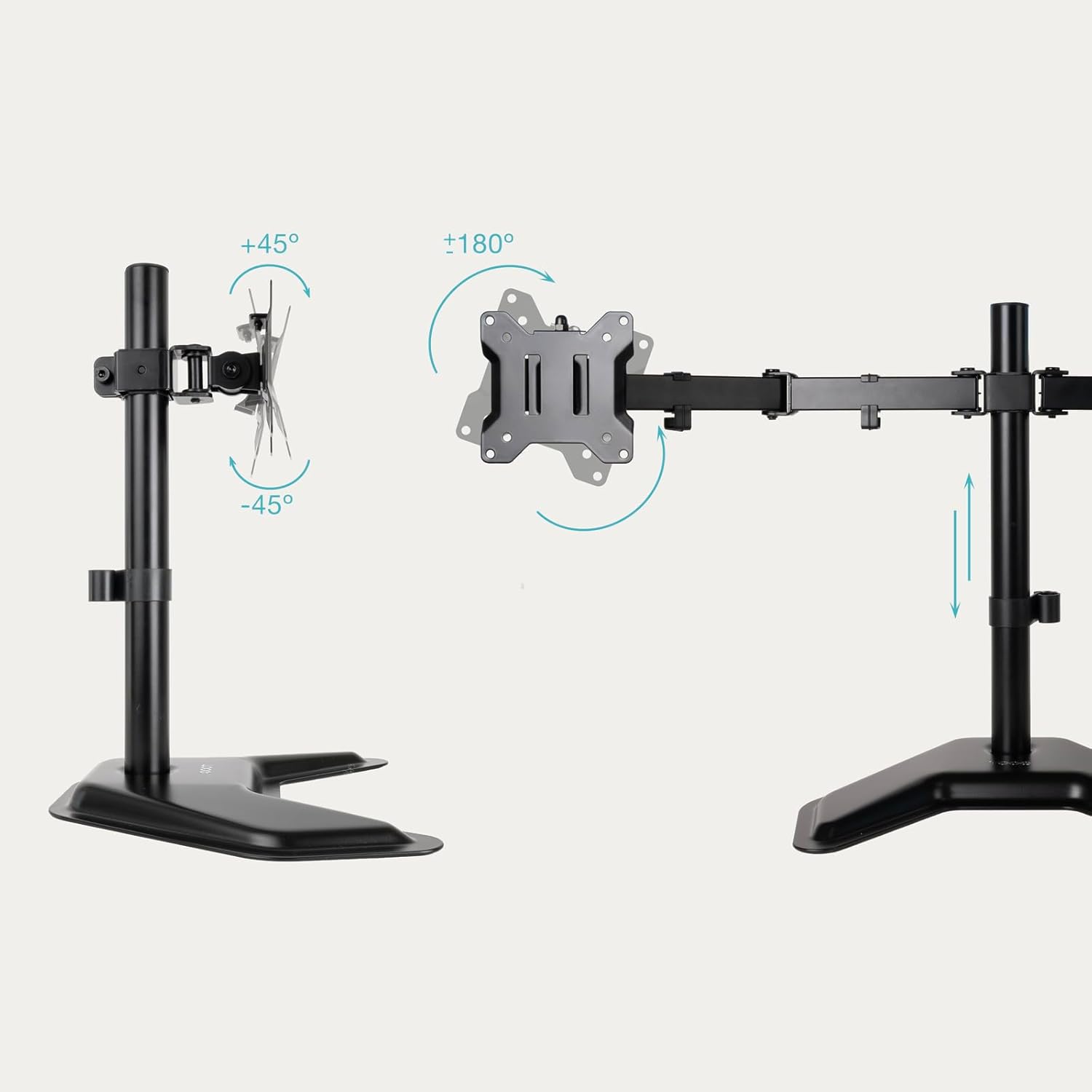 Suporte de secretária para 2 Monitores TooQ DB1702TN-B/ Giratório/ Inclinável/ até 9kg - Imagem 3