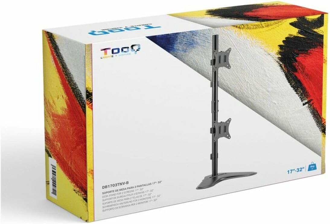 Suporte de Mesa para 2 Monitores TooQ DB1703TNV-B/ Rotativo/ Inclinável/ até 9 kg - Imagem 3