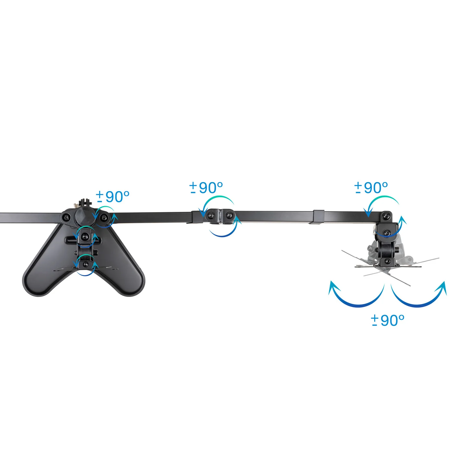 Suporte de Secretária para 3 Monitores TOOQ DB1704TN-B 17"-27" VESA 7kg por Braço Preto - Imagem 5