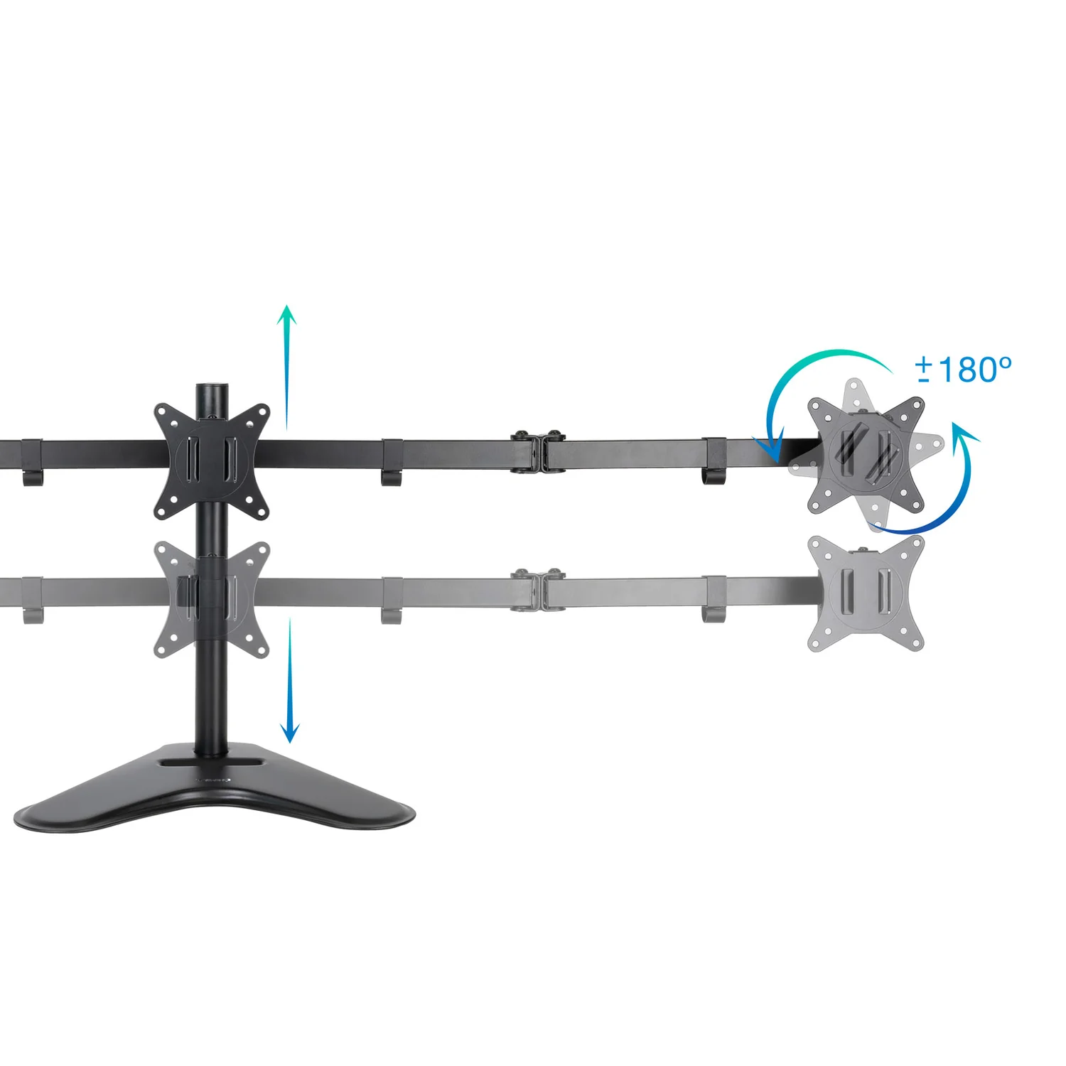 Suporte de Secretária para 3 Monitores TOOQ DB1704TN-B 17"-27" VESA 7kg por Braço Preto - Imagem 4