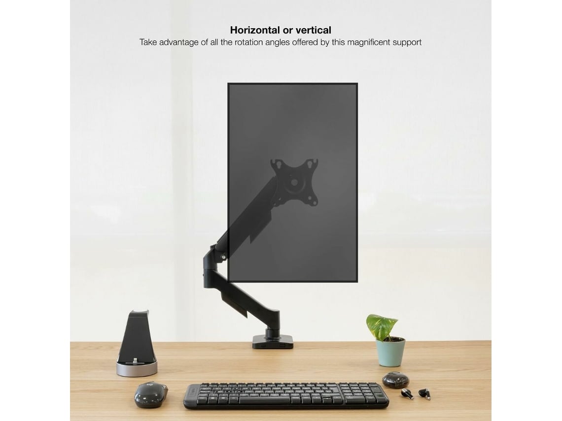 Suporte de Mesa para Monitor TooQ DB1733TNR-B/ Rotativo/ Inclinável/ até 9kg - Imagem 7