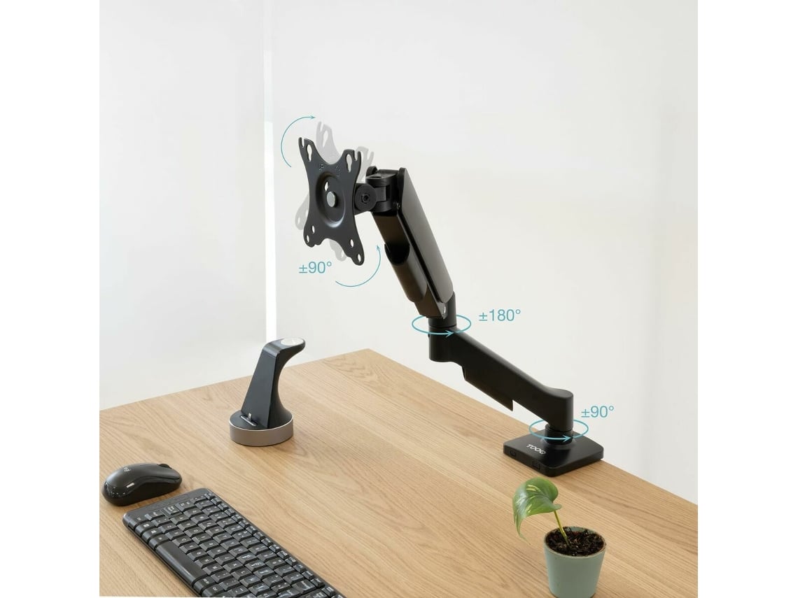 Suporte de Mesa para Monitor TooQ DB1733TNR-B/ Rotativo/ Inclinável/ até 9kg - Imagem 9