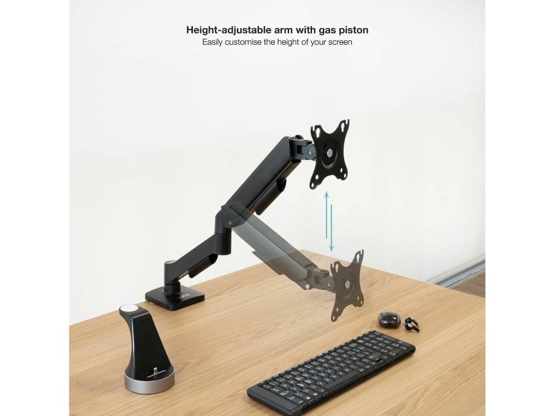 Suporte de Mesa para Monitor TooQ DB1733TNR-B/ Rotativo/ Inclinável/ até 9kg - Imagem 8