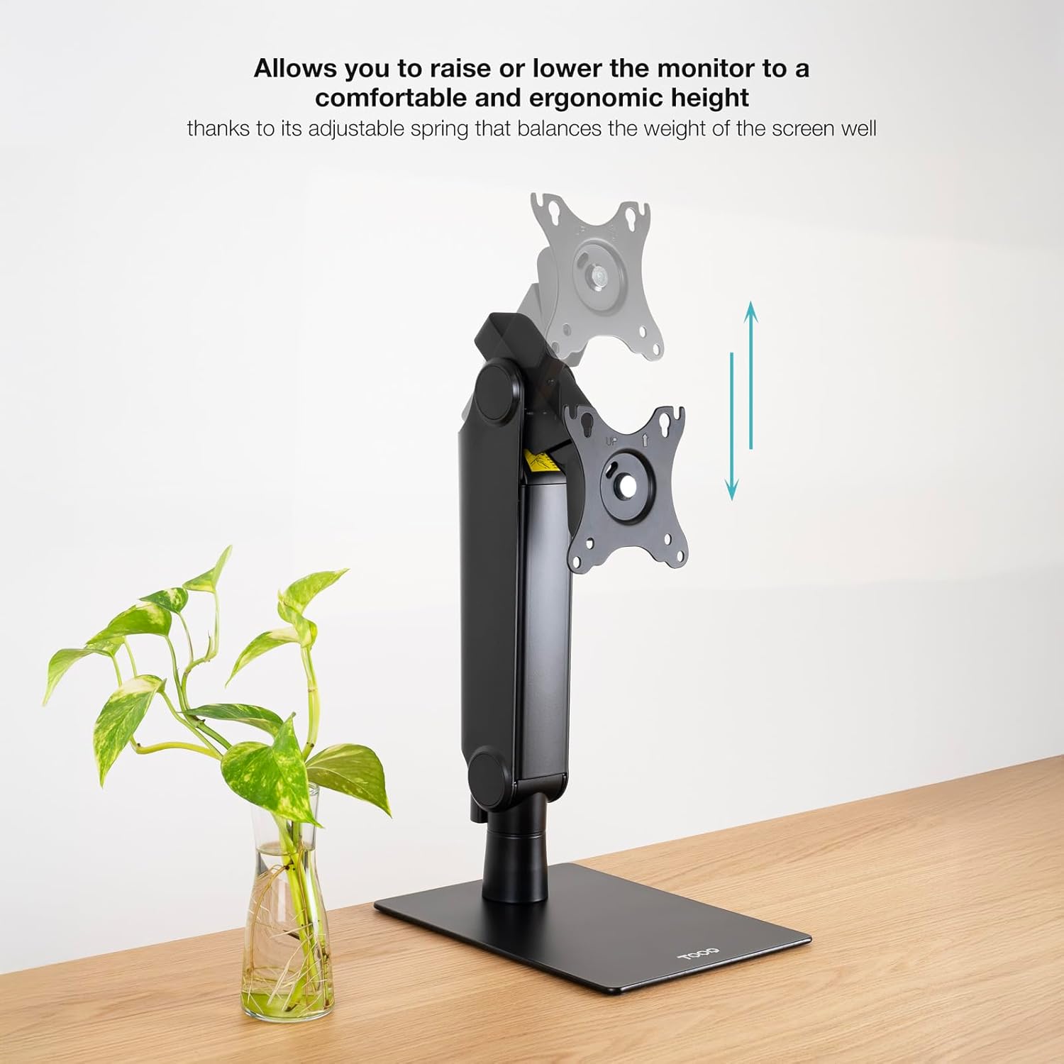 Suporte de Secretária para Monitor TooQ DB1741TN-B/ Giratório/ Inclinável/ até 8kg - Imagem 3