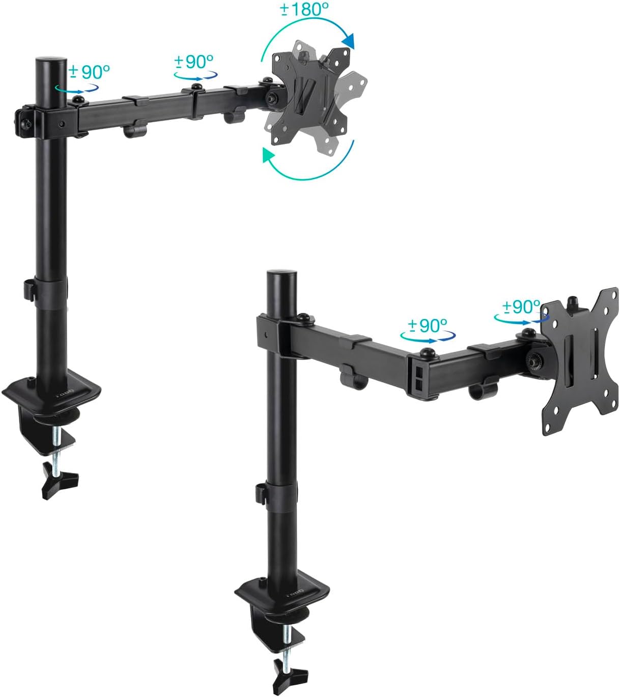 Apoio de Mesa para Monitor TooQ DB1801TN-B/ Giratório/ Inclinável/ até 8kg - Imagem 5