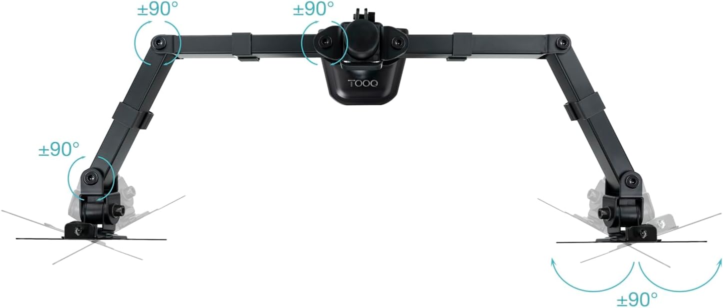 Suporte de Mesa para 2 Monitores TooQ DB1802TN-B/ Giratório/ Inclinável/ até 8kg - Imagem 3