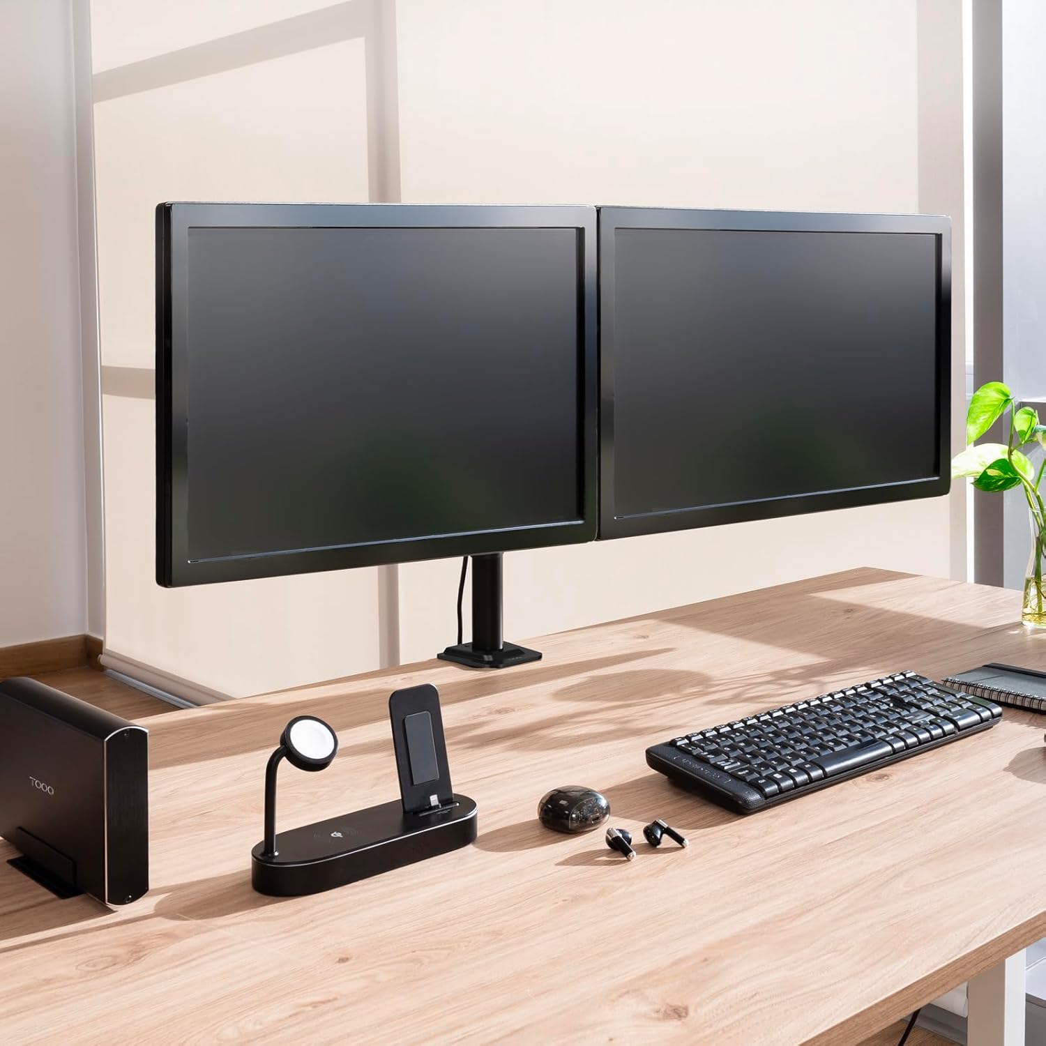 Suporte de Mesa para 2 Monitores TooQ DB1802TN-B/ Giratório/ Inclinável/ até 8kg - Imagem 4